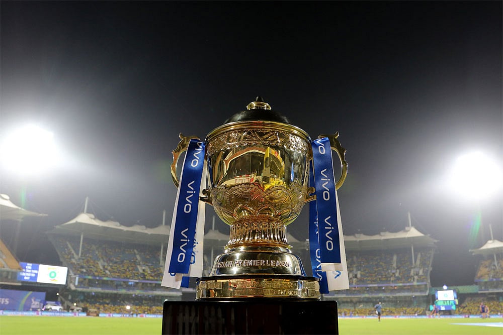 Indian Premier League trophy.  - File 