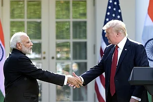 File photo : Together, we will work for the welfare of our people and towards global peace, Modi said.