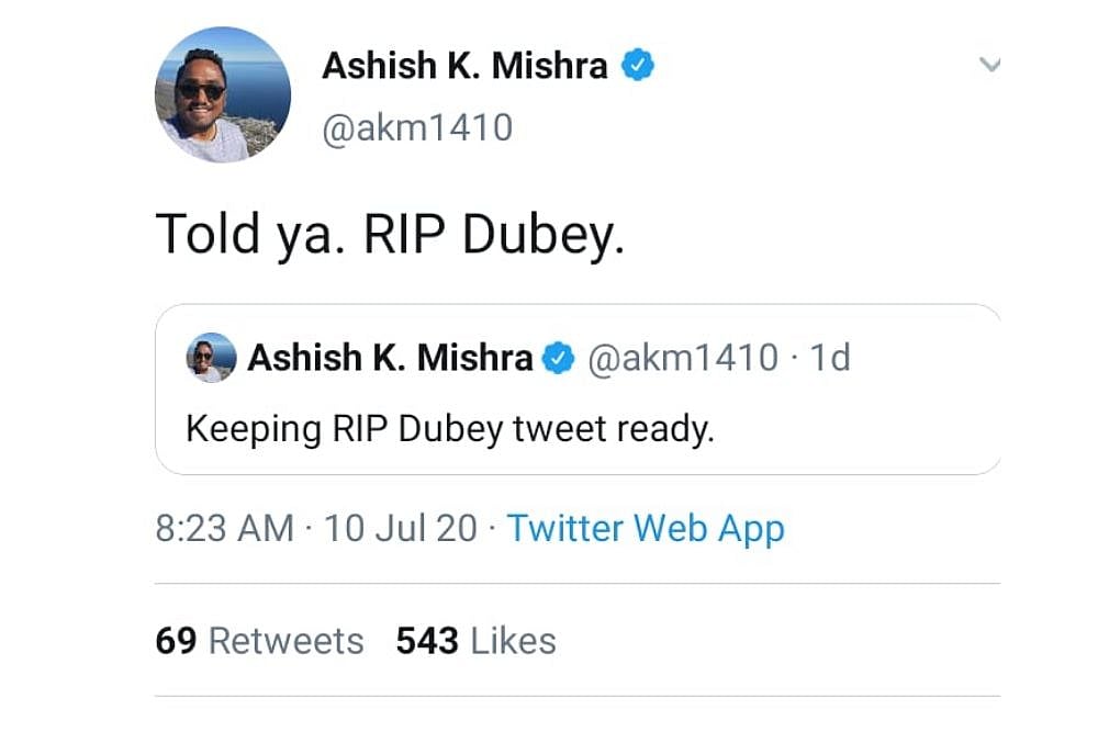 Netizens Had Predicted Vikas Dubey's Encounter And Even 'Scripted' It After His Arrest