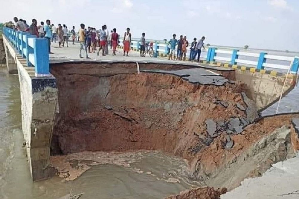 Watch: Part Of Rs 263 Crore Bihar Bridge Collapses One Month After CM Nitish Kumar Inaugurated It