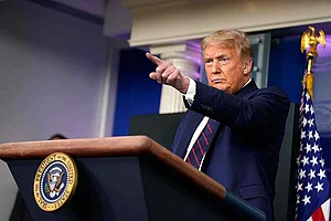 File photo : Trump’s own name appears in the publicly released investigation files; however, he has not been charged in relation to Epstein’s alleged sex-trafficking crimes.