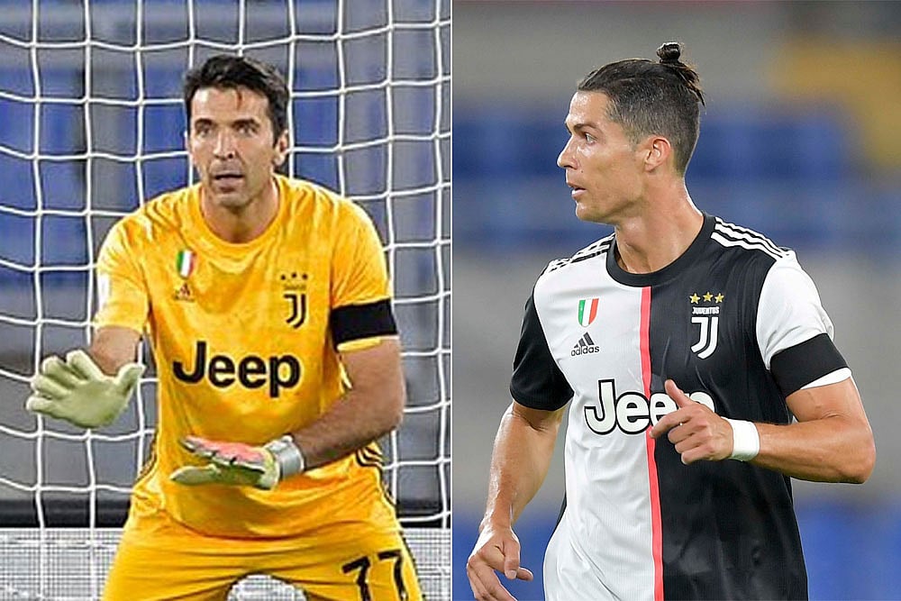 Gianluigi Buffon, seen here with ex-teammate Cristiano Ronaldo