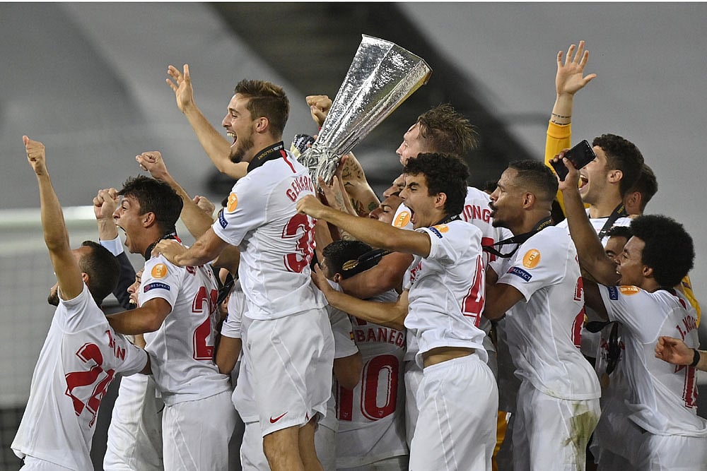 Sevilla has played six and won six finals of the Europa League.