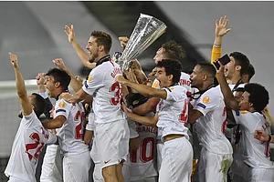 Sevilla has played six and won six finals of the Europa League.