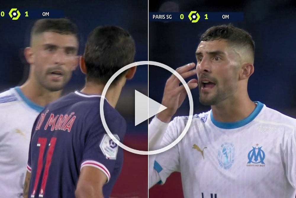 Amid COVID-19 Pandemic, PSG Star Angel Di Maria 'Spits' At Marseille's Alvaro During Ligue 1 Match - VIDEO