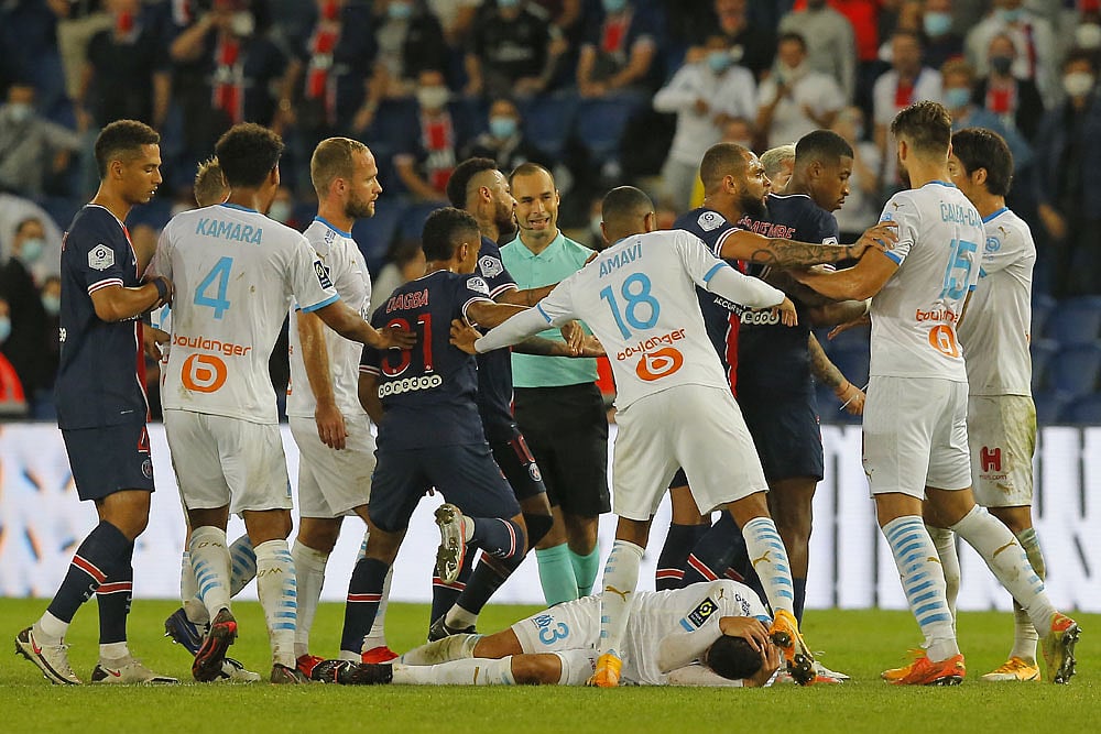 PSG 0-1 Marseille: Neymar And Four Others Sent Off In Crazy Le Classique Fight