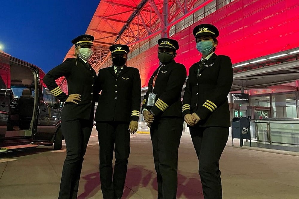 Historic Air India Flight With All-Woman Crew Lands In Bengaluru
