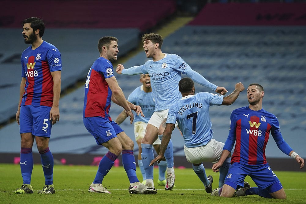 Manchester City 4-0 Crystal Palace: John Stones At The Double As Pep Guardiola's Men March Into Second