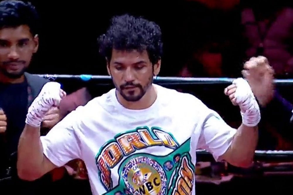 Neeraj Goyat Records KO Win In Amir Khan Supported Fight Night