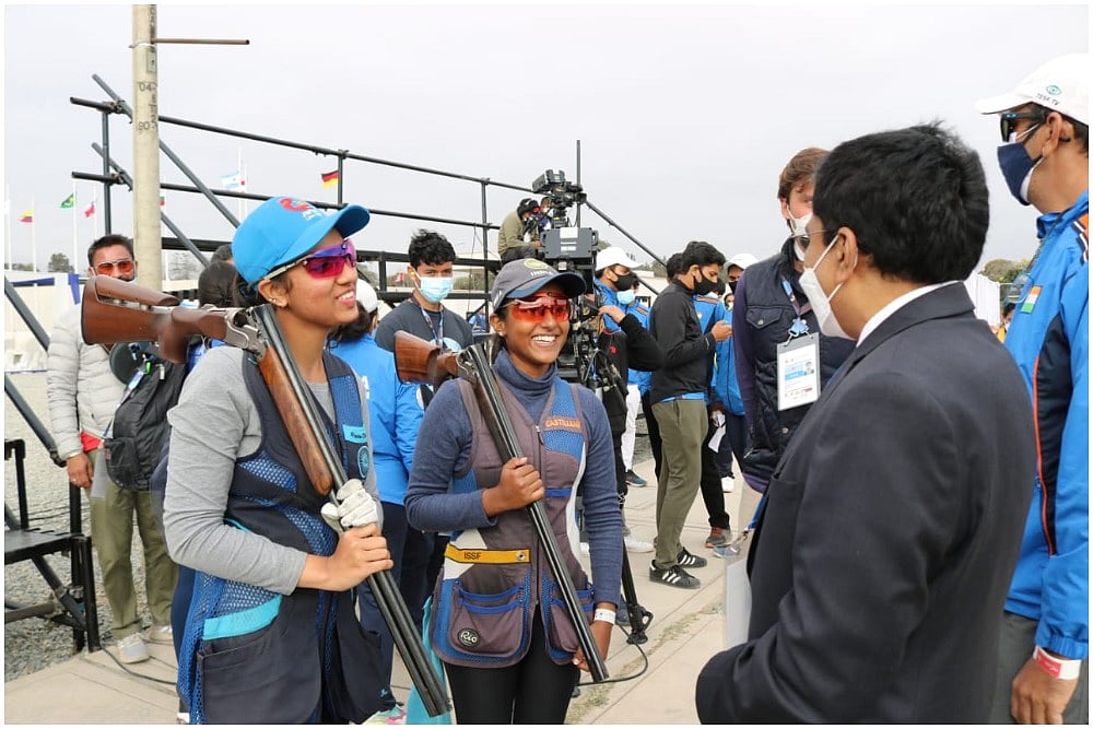 India Women Shoot Team Skeet Gold At ISSF Junior World Championship In Lima