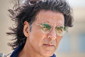 Actor Akshay Kumar in a still from Ram Setu.