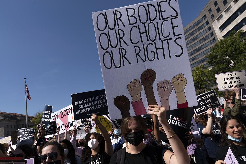 'Mind Your Own Uterus': First Women's March Of Biden Administration Demands Abortion Rights