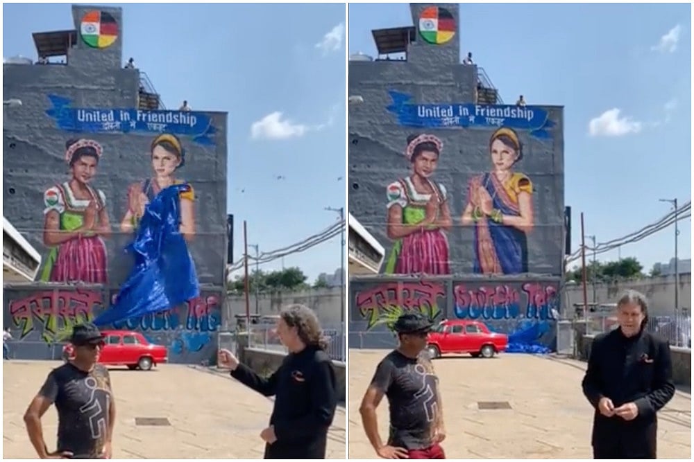 Watch: German Ambassador Unveils Life-Size Street Art In Delhi To Mark India-Germany Friendship