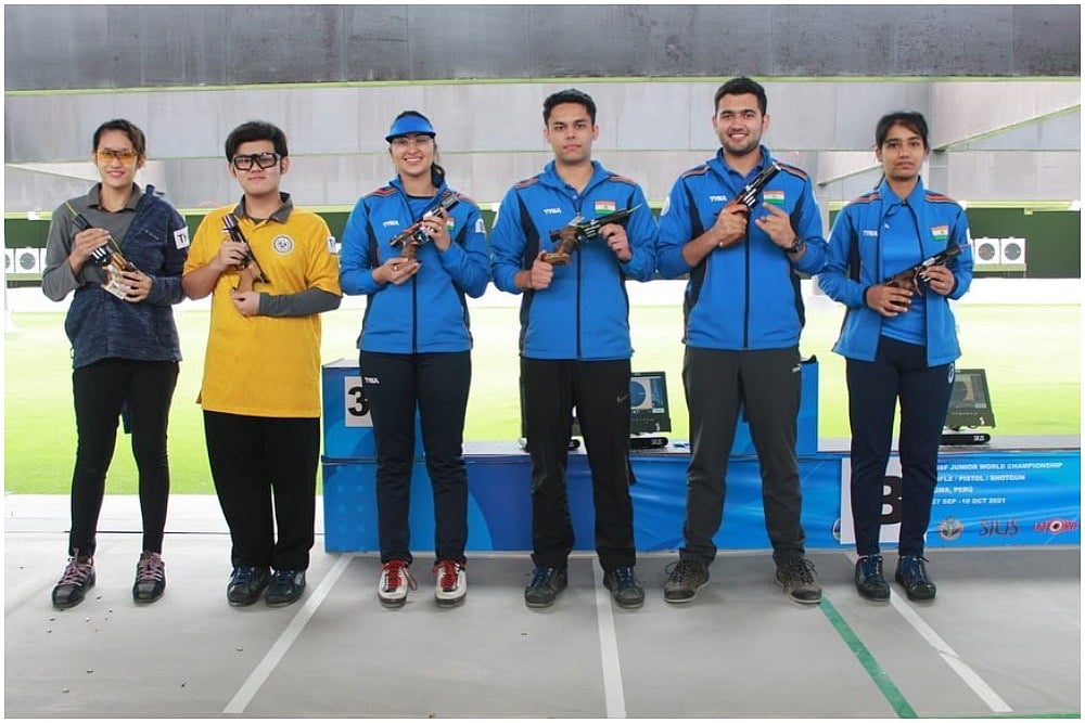 Rhythm Sangwan, Vijayveer Sidhu Bag India’s 10th ISSF Junior World Championship Gold
