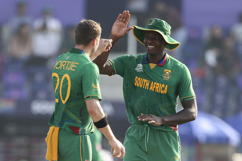 South Africa pacers Anrich Nortje (left) and Kagiso Rabada would be key at the WC.