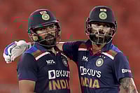 File Photo : Rohit Sharma and Virat Kohli during an ODI match in 2021