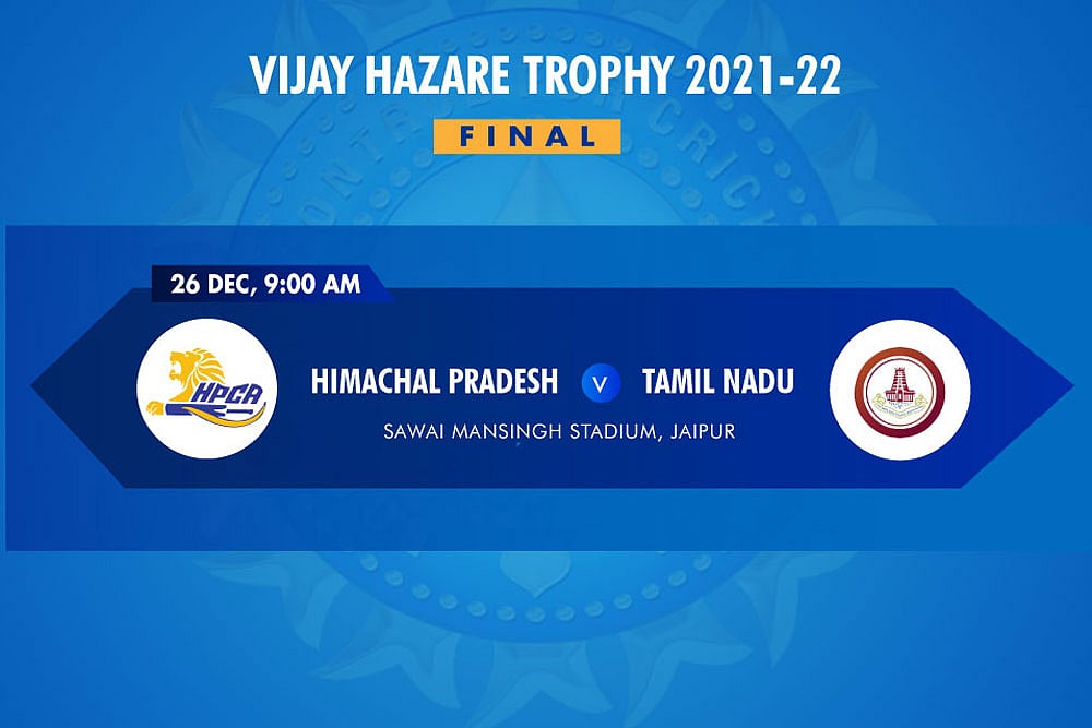 Live Streaming, Vijay Hazare Trophy Final: How To Watch Tamil Nadu Vs Himachal Pradesh Cricket Match