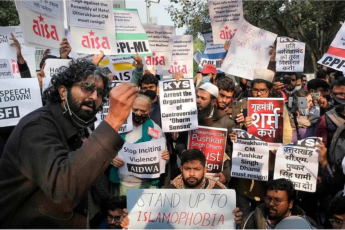 Dharam Sansad Row: Students, Activists Hold Protest Over Hate Speeches Against Muslims At Uttarakhand Sadan
