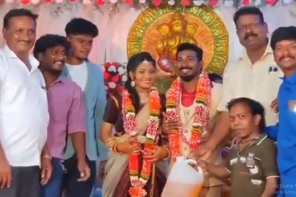 Watch: New Couple Receives LPG Cylinder, Onions, Petrol As Wedding Gifts In Tamil Nadu