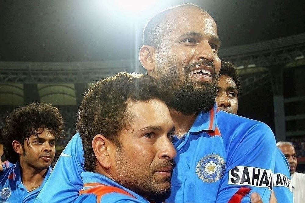 File photo of Yusuf Pathan after winning the 2011 World Cup. - File