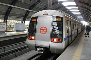 DMRC Opens Entry And Exit Gates Of Lok Kalyan Marg Metro Station