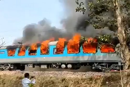 Watch: Dehradun-Delhi Shatabdi Express Coach Catches Fire; No Passengers Hurt