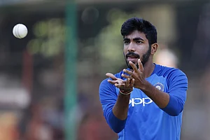 File Photo : IJasprit Bumrah could miss the third Test at Rajkot.