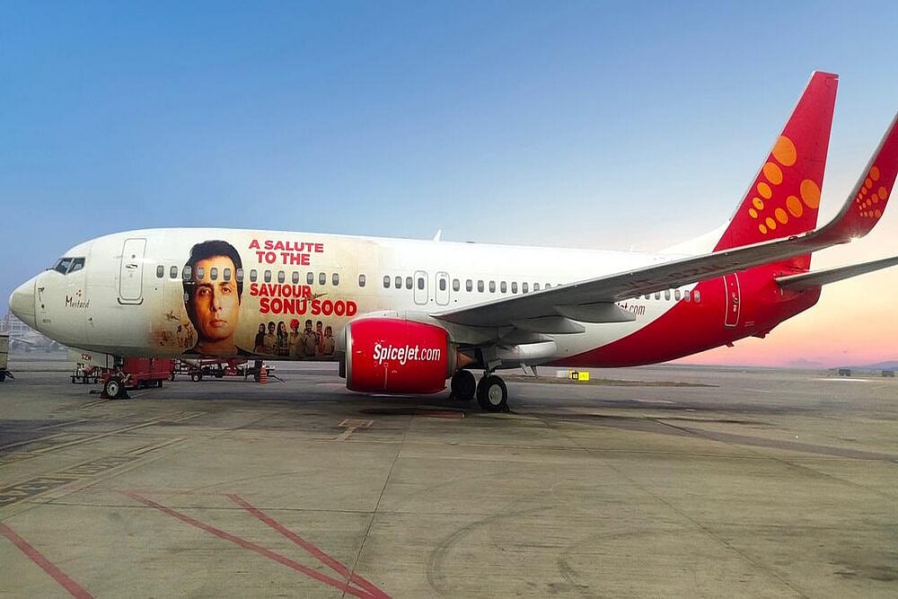 Spicejet Honours Sonu Sood, Features His Pictures On Its Aircraft