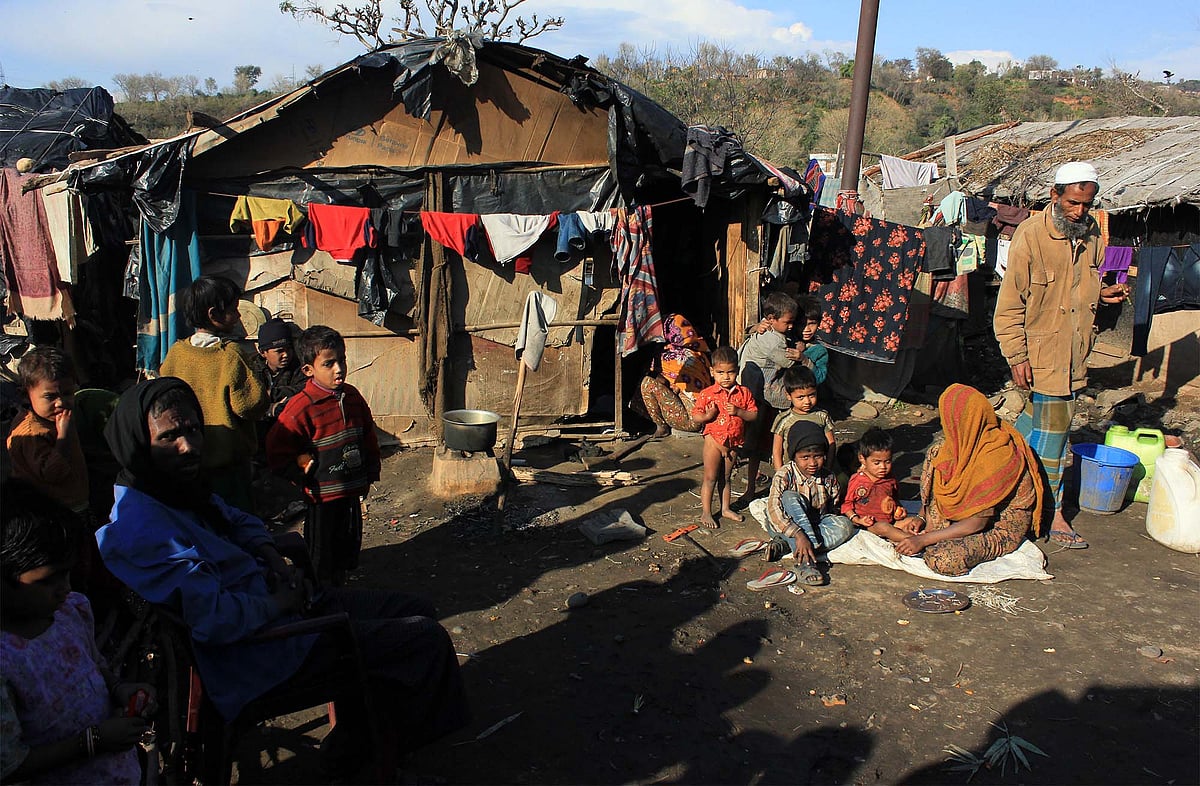 Representative image of Rohingyas in a settlement 