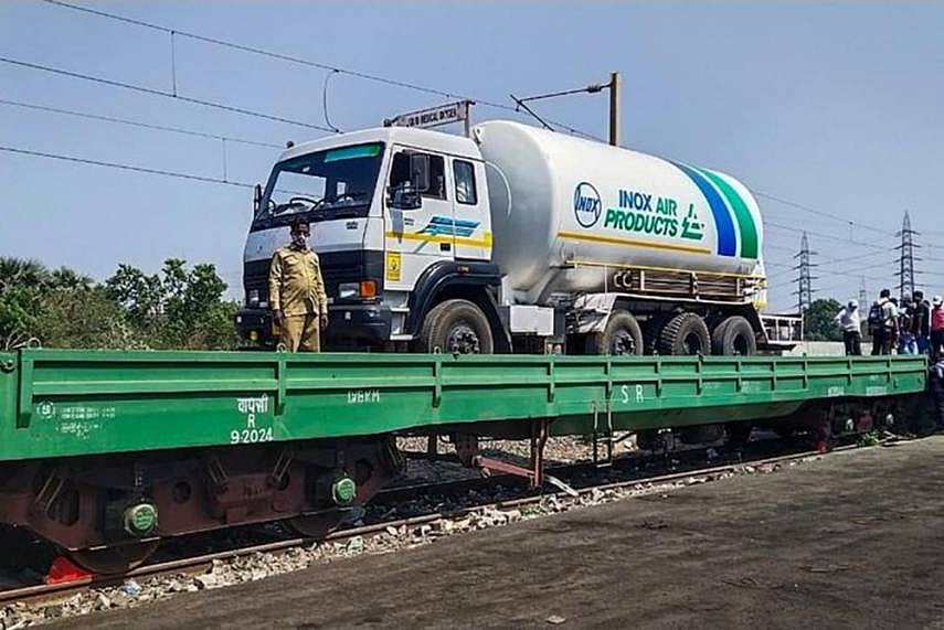 Oxygen Express Carrying 70 Tonnes Of Liquid Oxygen Reaches Delhi