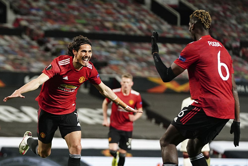 Manchester United 6-2 Roma: Edinson Cavani, Bruno Fernandes Put Red Devils On Course For Europa League Final