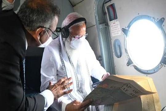Cyclone Tauktae: PM Modi Conducts Aerial Survey Of Damage In Gujarat, Diu; Announces Rs 1,000-Crore Aid