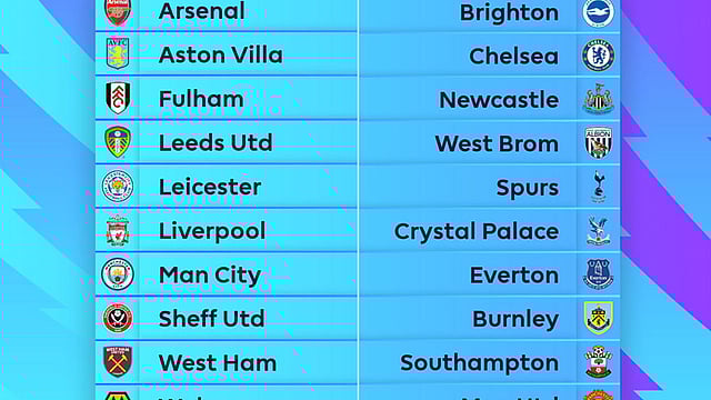 Football Fixtures Epl Games On Sky Today Premier League Live On