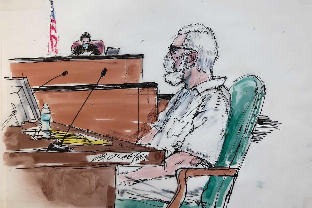 File Photo : Illustration of the trial of  India Terror Attack Suspect Tahawwur Rana In US Custody