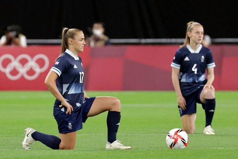 Tokyo 2020: Football Players Kneel To Start New Era Of Olympic Activism