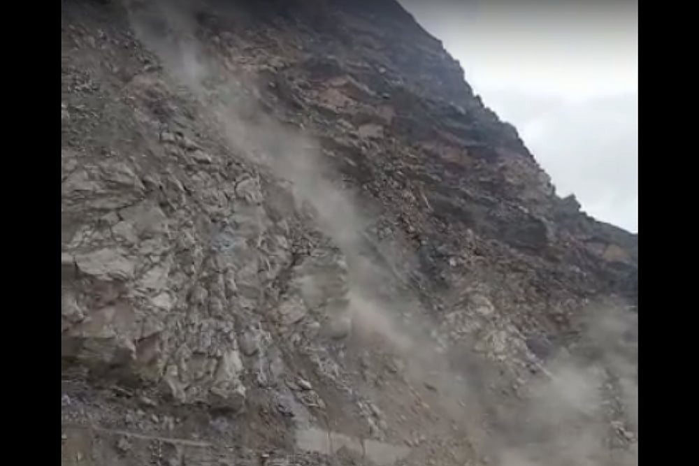 Two Dead As Massive Boulder Hits Car In Chamoli