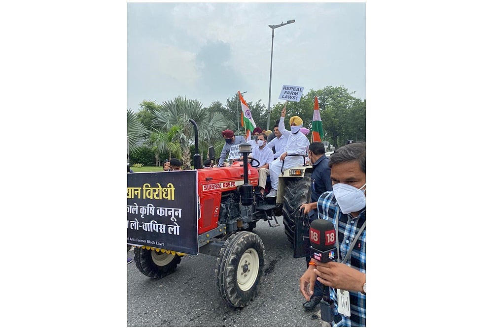 Rahul Gandhi Drives Tractor, Says ‘Brought Farmers' Message To Parliament’
