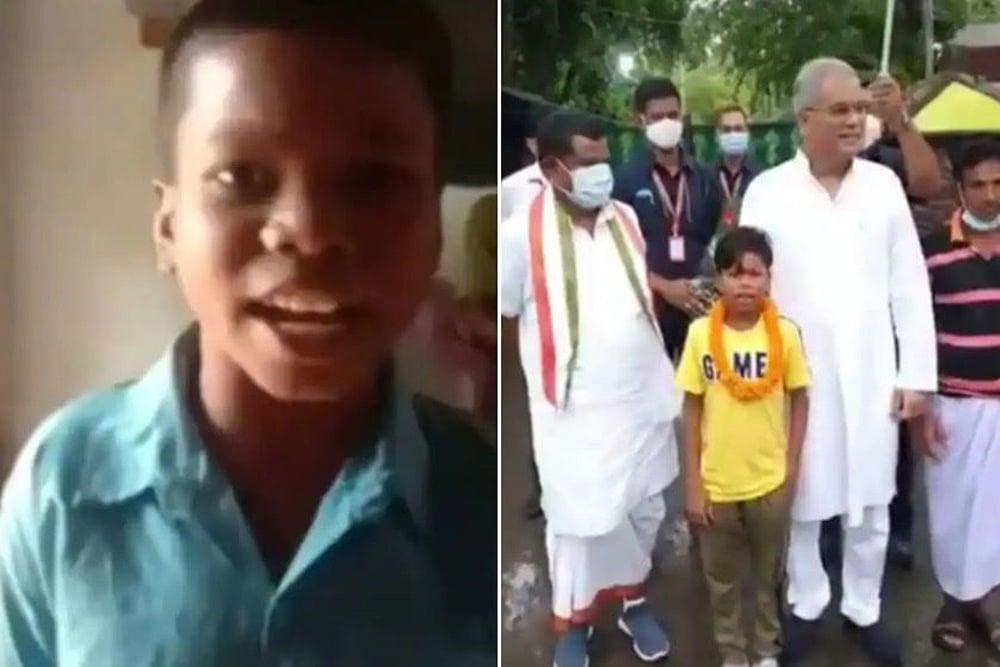 Watch: Boy Singing 'Bachpan Ka Pyaar’ Becomes Internet Sensation, Chhattisgarh CM Felicitates Him