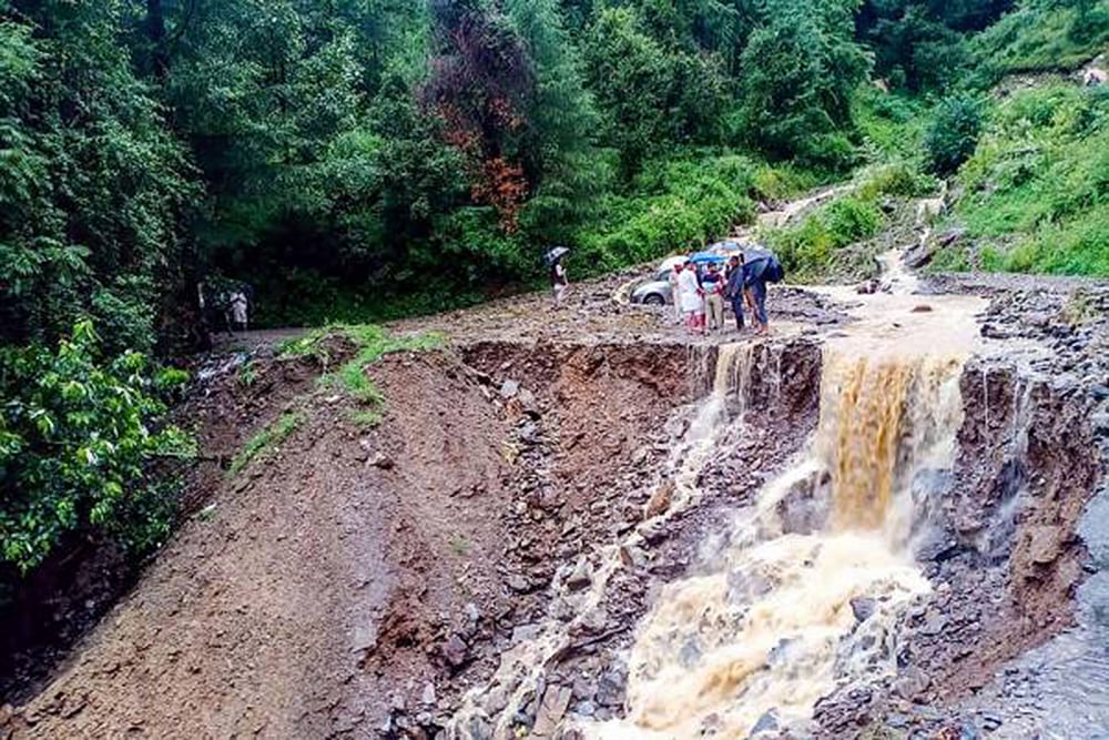 Heavy rain in Himachal Pradesh
