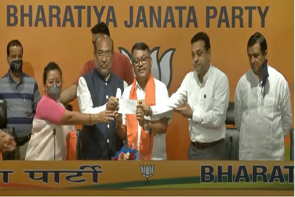 Former Manipur Congress Chief Govindas Konthoujam Joins BJP