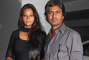 Actor Nawazuddin Siddiqui with wife Aaliya