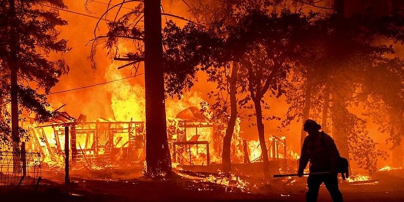 Raging Wildfire Destroys Much Of California Gold Rush Town