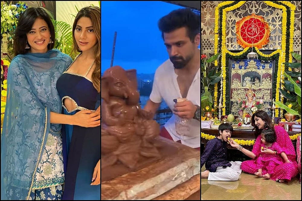 Ganesh Chaturthi: Shweta Tiwari, Rahul Vaidya And Other TV Stars Say Goodbye To Ganpati