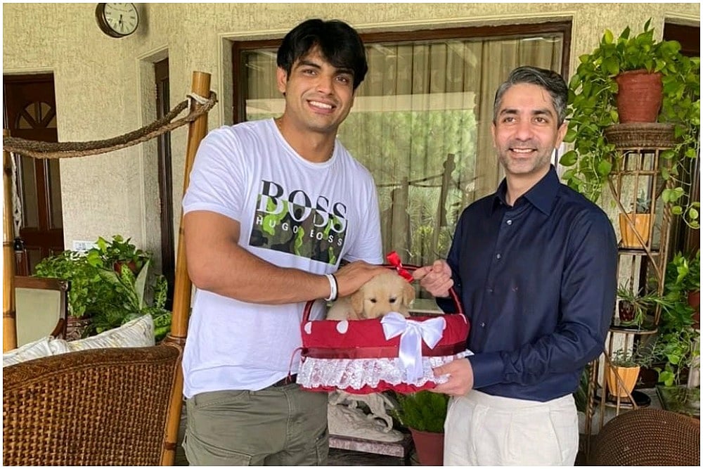 Puppy Love! Abhinav Bindra Gifts Neeraj Chopra 'Tokyo', Inspires Athletics Golden Boy For 'Paris'