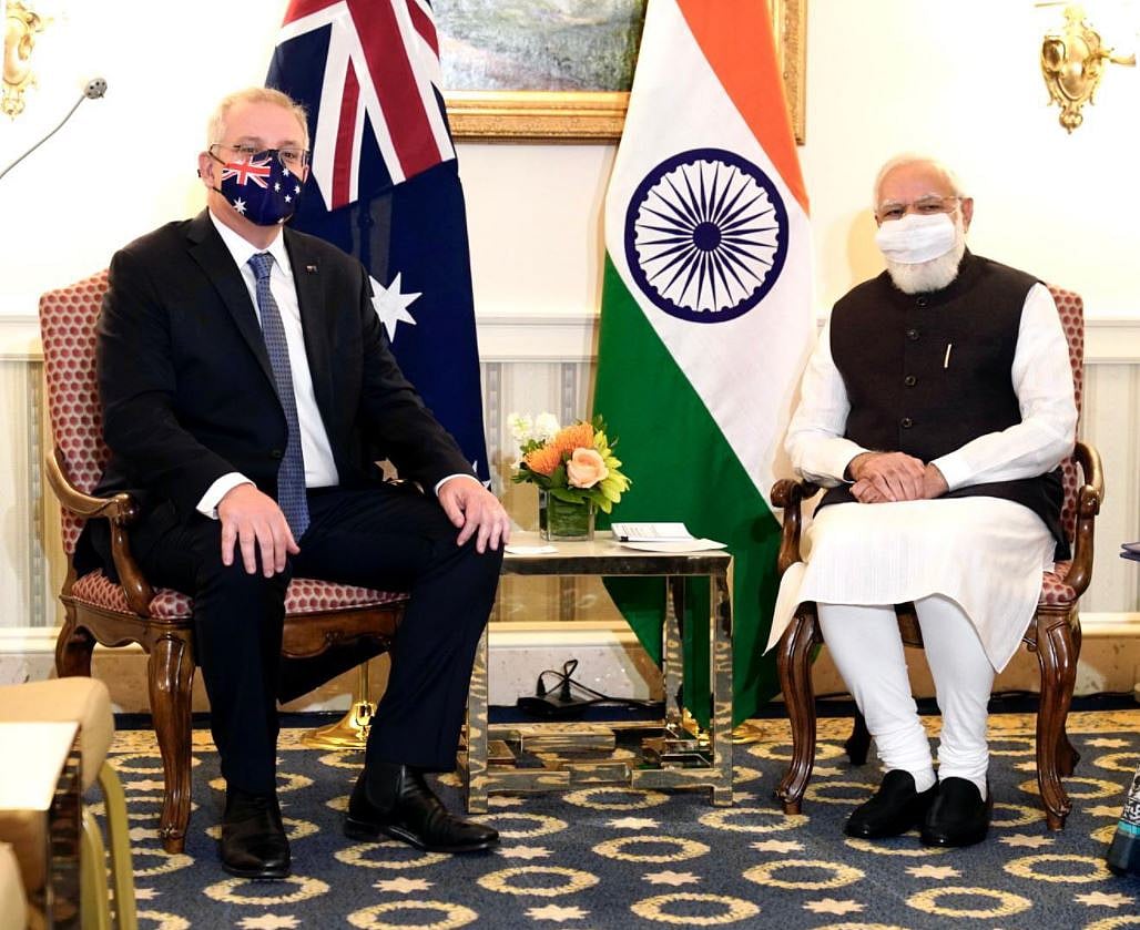PM Modi Meets Australian PM Scott Morrison Ahead Of First In-Person Quad Leaders' Summit