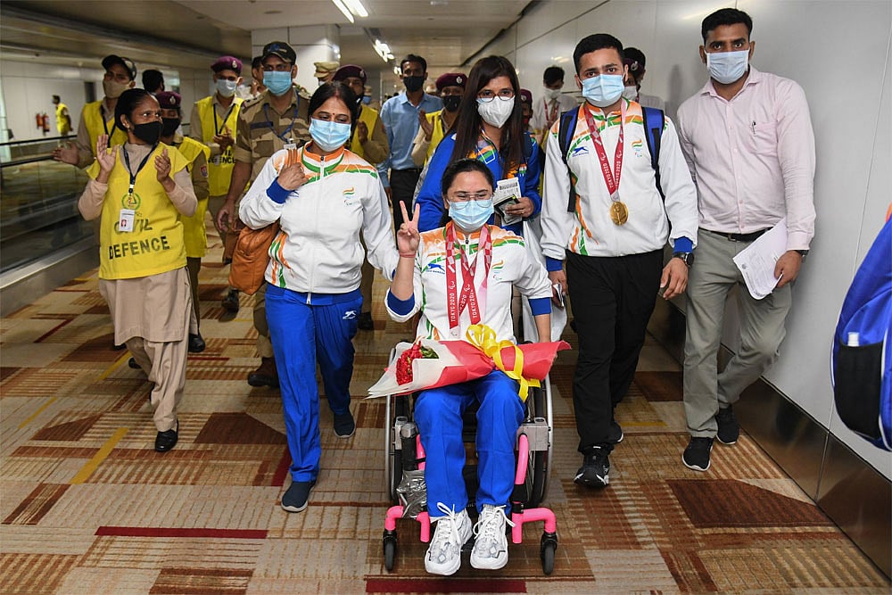 India's Tokyo Paralympians Return To Rousing Reception