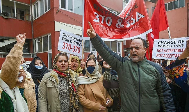 NC, PDP workers protest after detention of their leaders