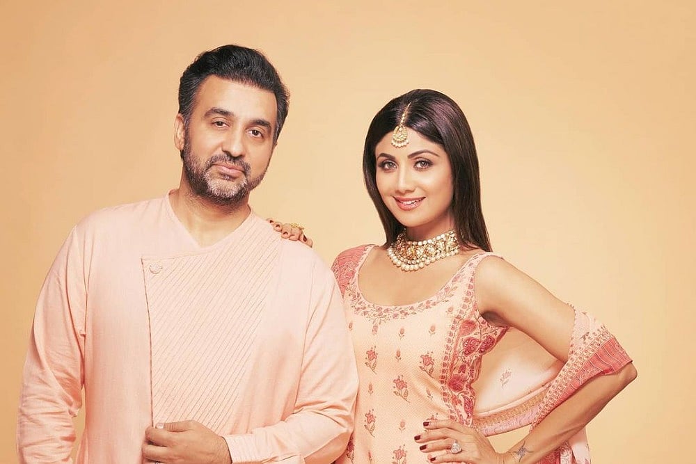 Actress Shilpa Shetty with husband Raj Kundra.