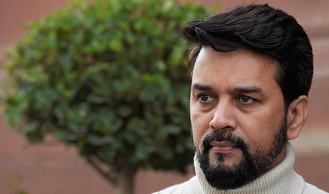 Journalists bodies have urged Minister Anurag Thakur to issue a directive for renewal of the PIB accreditation cards of the journalists. PTI Photo/Kamal Singh