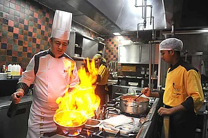 A Plate Of Souvlaki At Sowcarpet